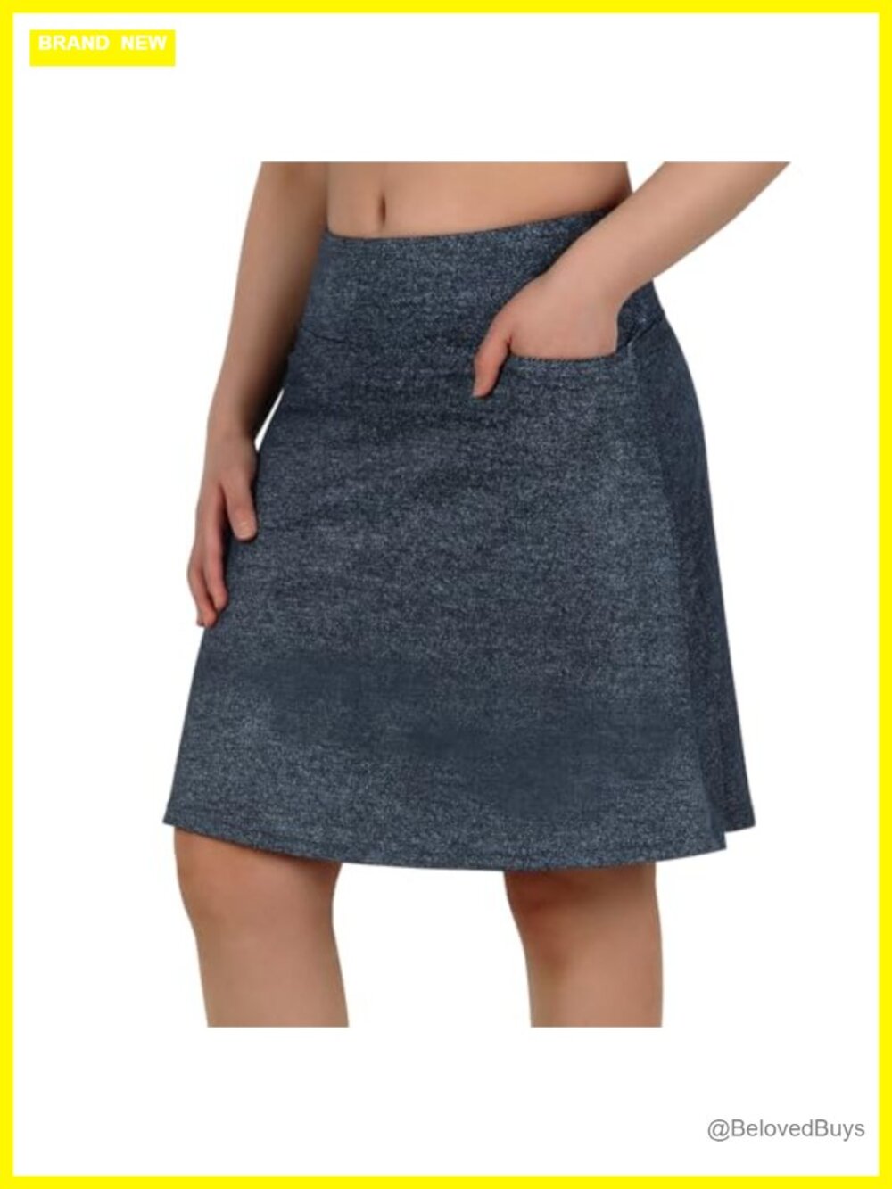 Women's 20" Knee Length Skort with Pockets High Waisted Tennis Golf Skirt